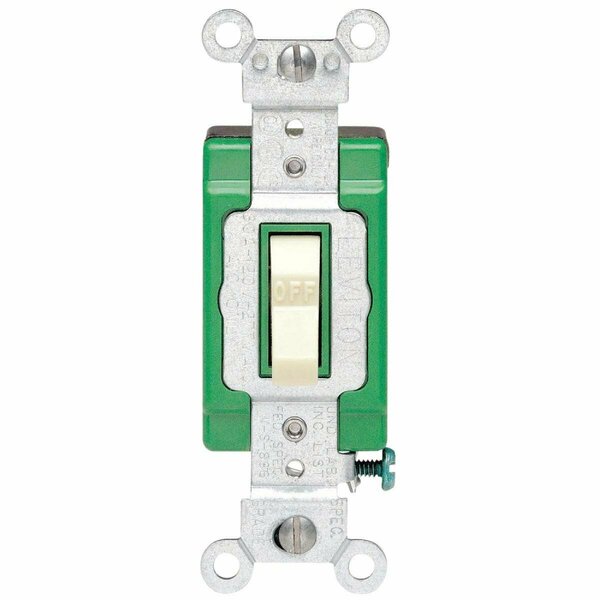 Leviton Toggle Ivory 30A Grounded Quiet Double Pole Switch 15130322I